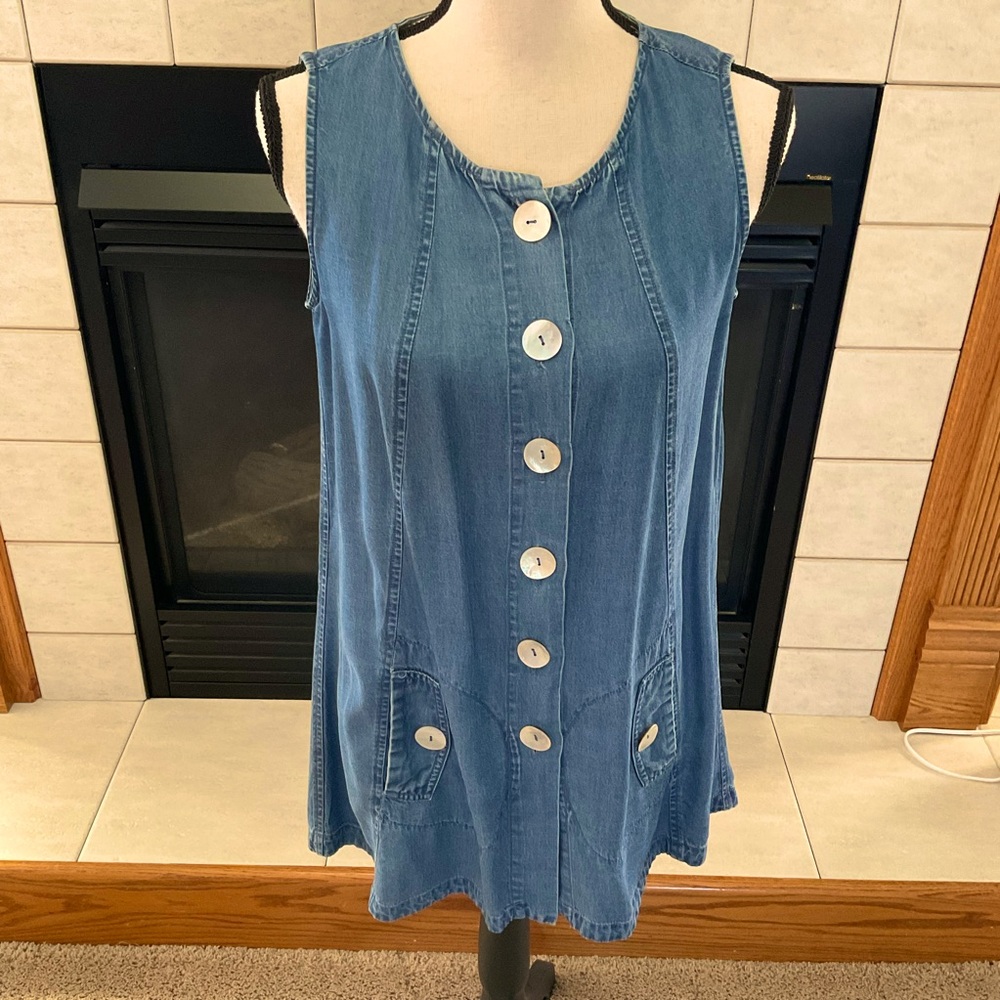 Multiples Sleeveless Mini Jumper/Top, Women’s Sz S